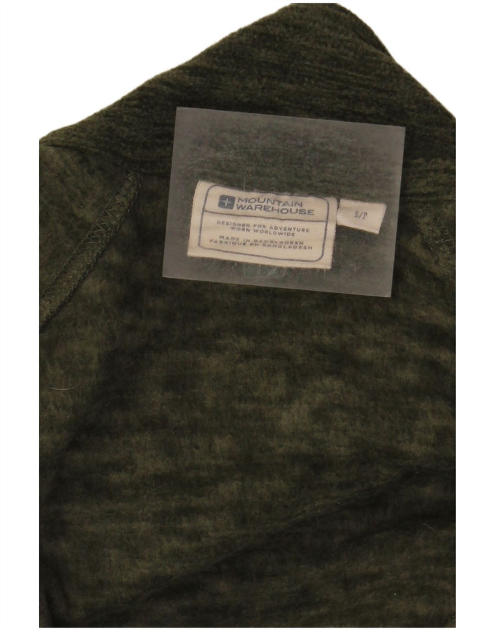 Mountain Warehouse Mens Zip Neck Fleece Jumper Small Khaki Flecked