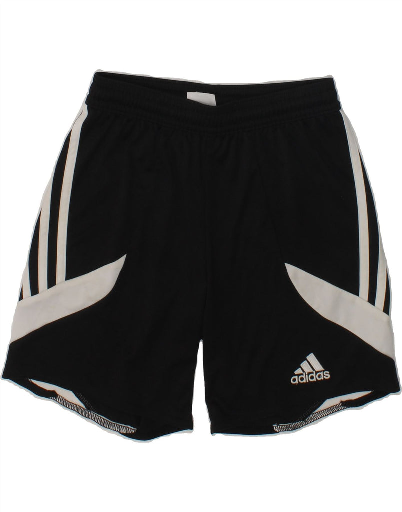 ADIDAS Boys Climalite Sport Shorts 7-8 Years Small Black Polyester | Vintage Adidas | Thrift | Second-Hand Adidas | Used Clothing | Messina Hembry 