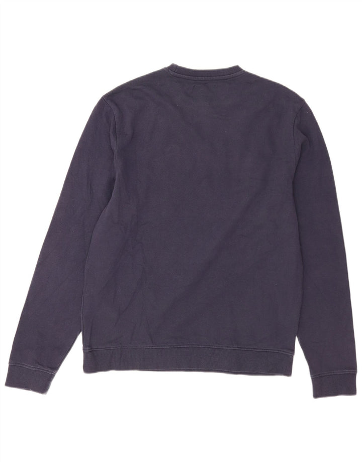 Guess Mens Graphic Sweatshirt Jumper Medium Navy Blue Cotton