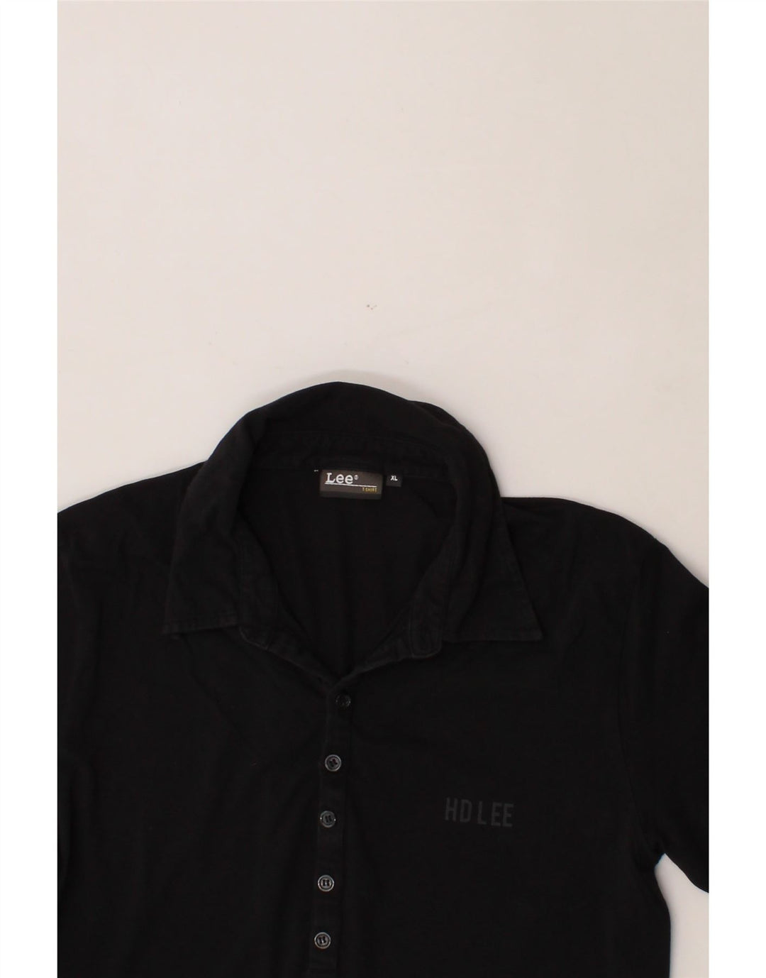 LEE Womens Polo Shirt UK 18 XL Black Cotton Vintage Lee and Second-Hand Lee from Messina Hembry 