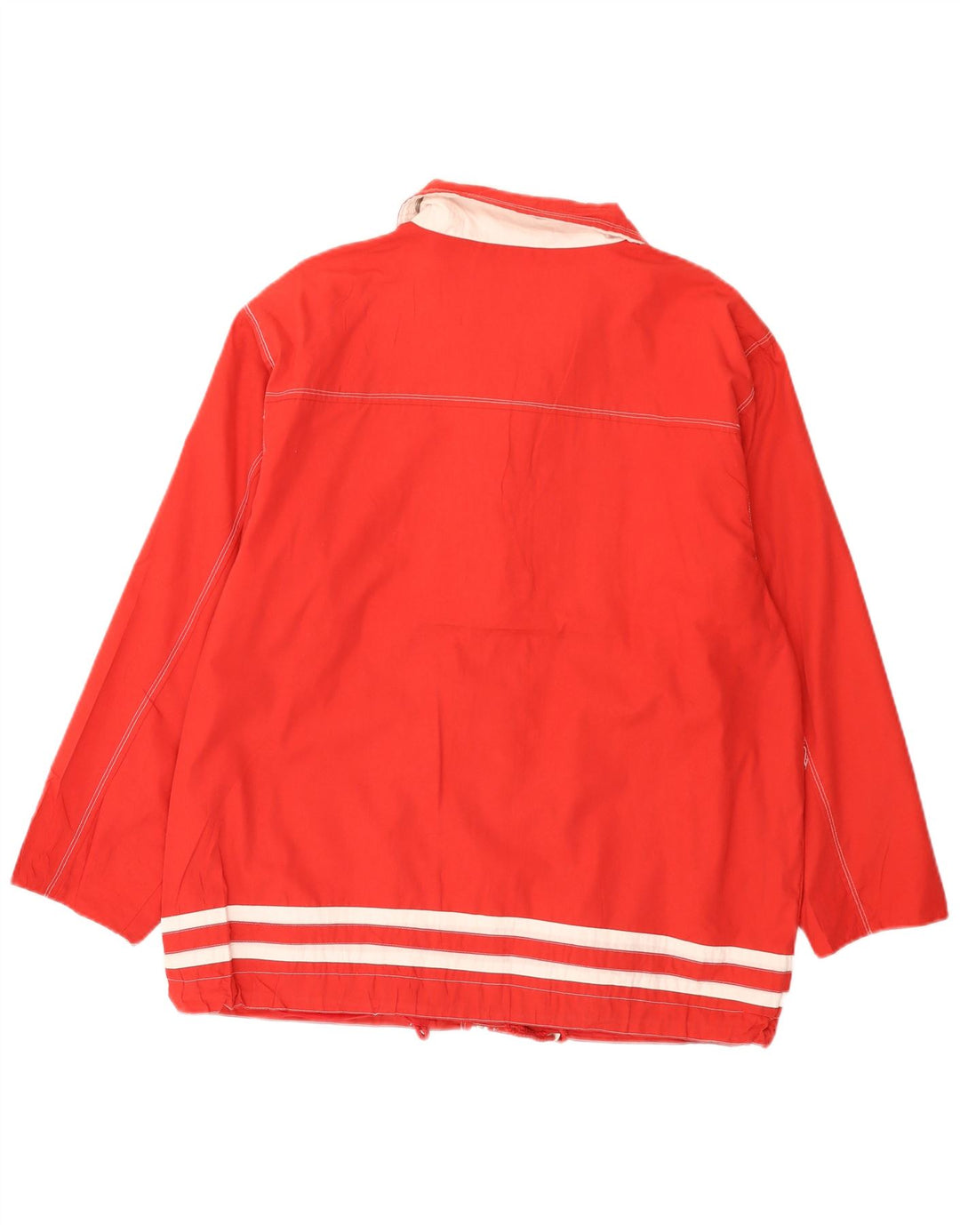 Vintage Womens Yachting Oversized Utility Jacket EU 42 Large Red Striped