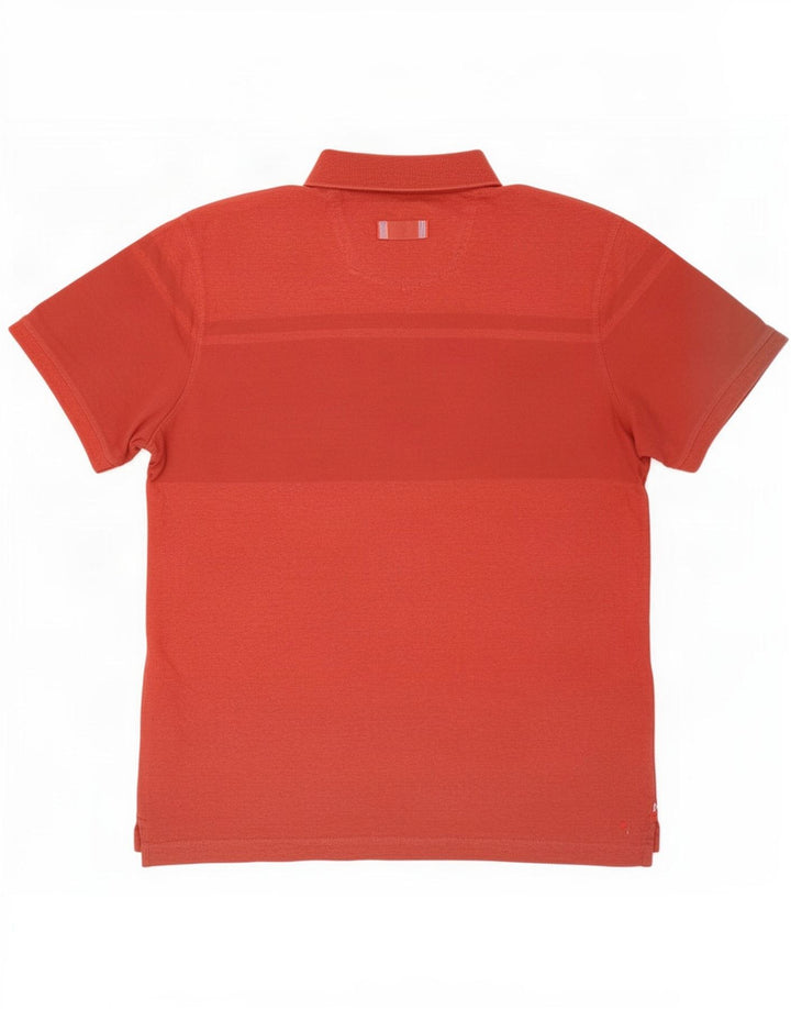 Fat Face Mens Polo Shirt Large Red Colourblock Cotton