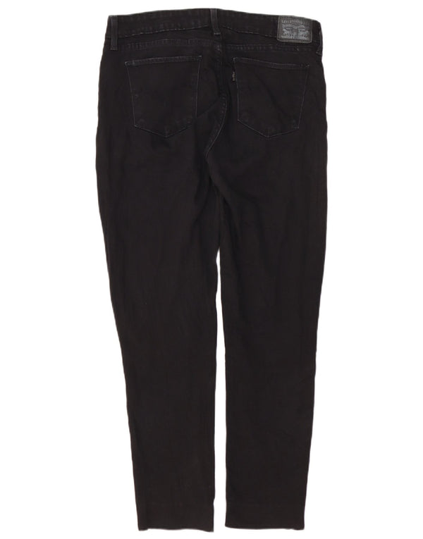 Levi's Womens 711 Skinny Jeans W30 L27 Black Cotton
