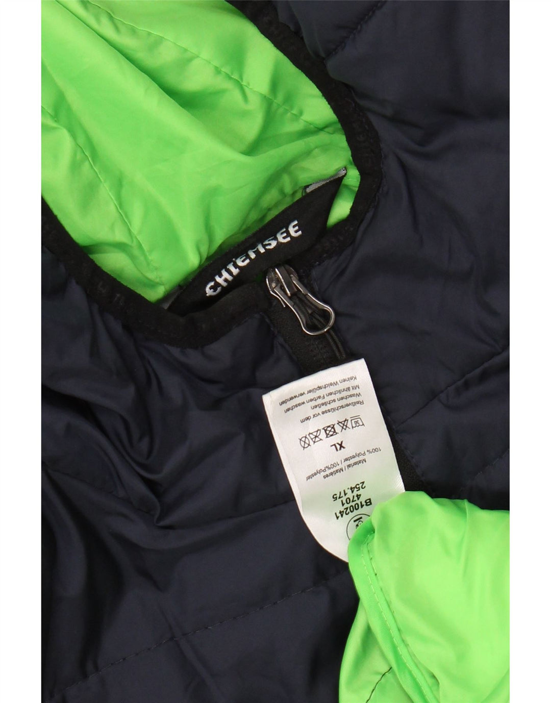 CHIEMSEE Mens Hooded Padded Jacket UK 42 XL Navy Blue Polyester