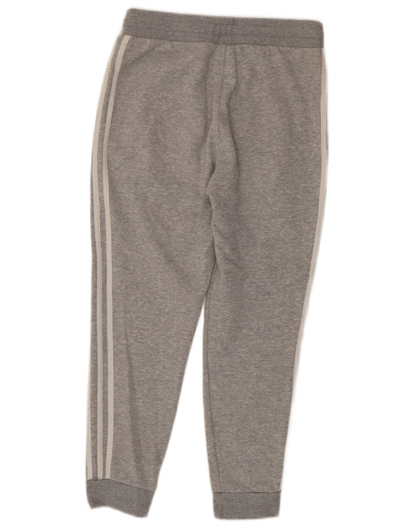 Adidas Boys Tracksuit Trousers Joggers 12-13 Years Grey Flecked Cotton