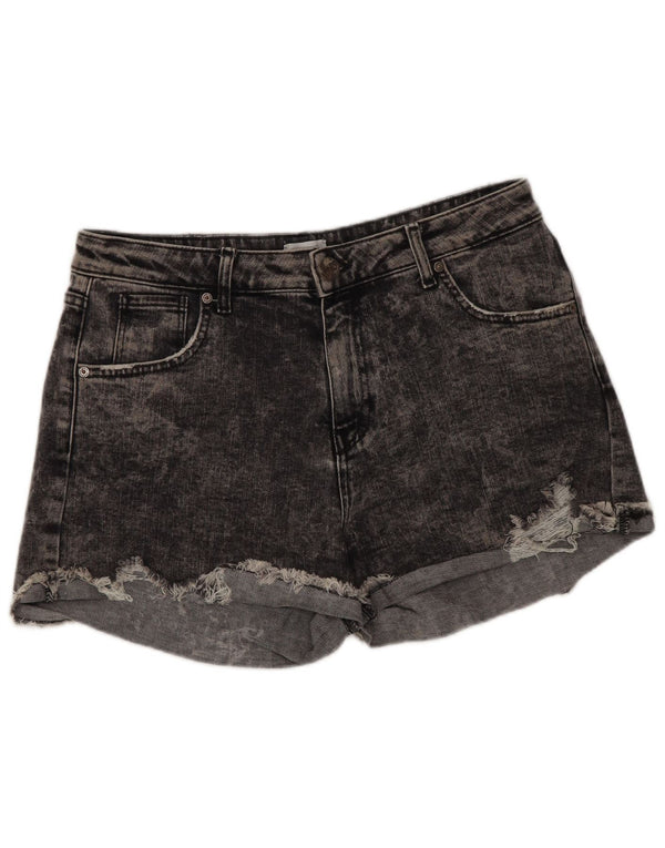 Carrera Womens Acid Wash Denim Hot Pants IT 46 Large W31 Grey Cotton
