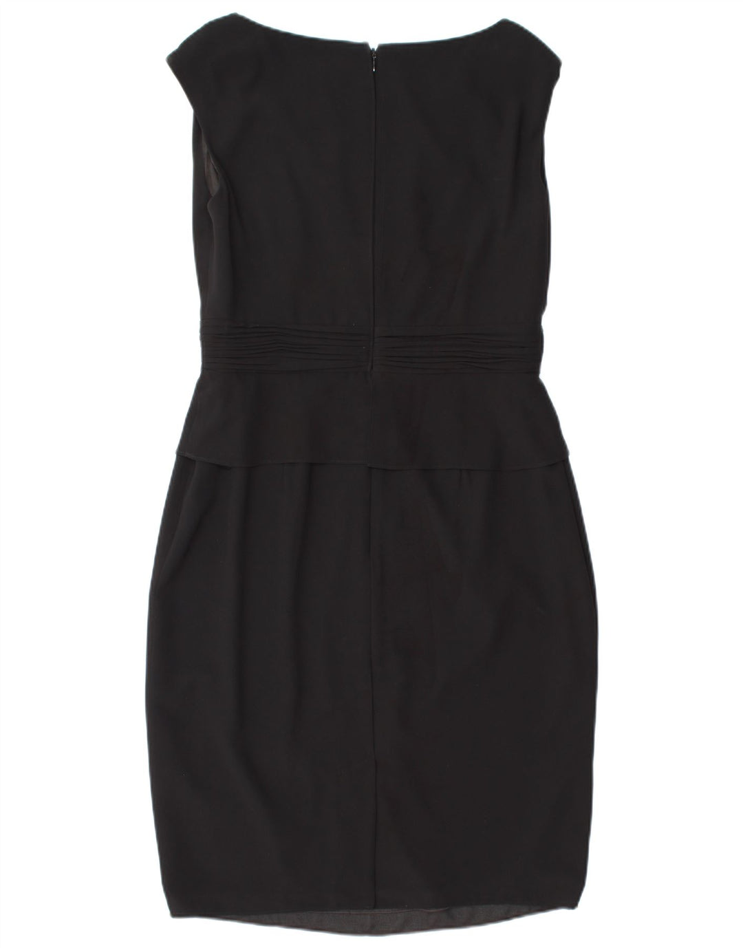 JACQUES VERT Womens Sleeveless Peplum Dress UK 12 Medium Black Polyester