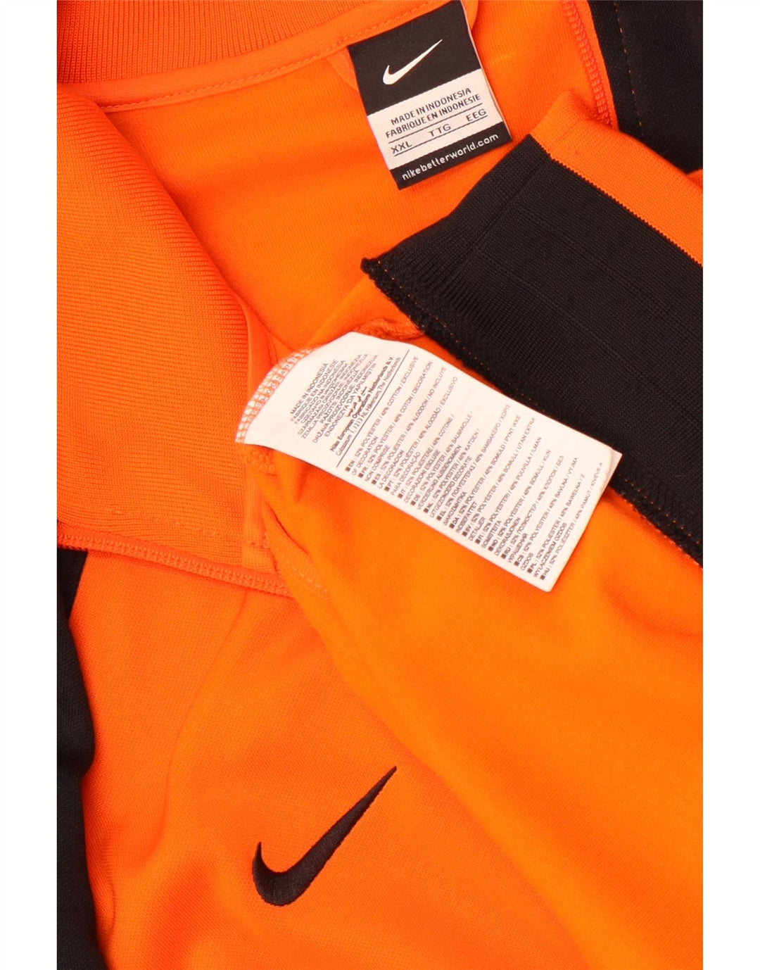 Nike Mens KNVB Graphic Tracksuit Top Jacket 2XL Orange Colourblock