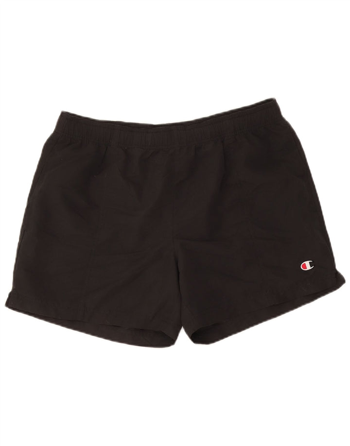 Champion Mens Sport Shorts Large Black Polyester