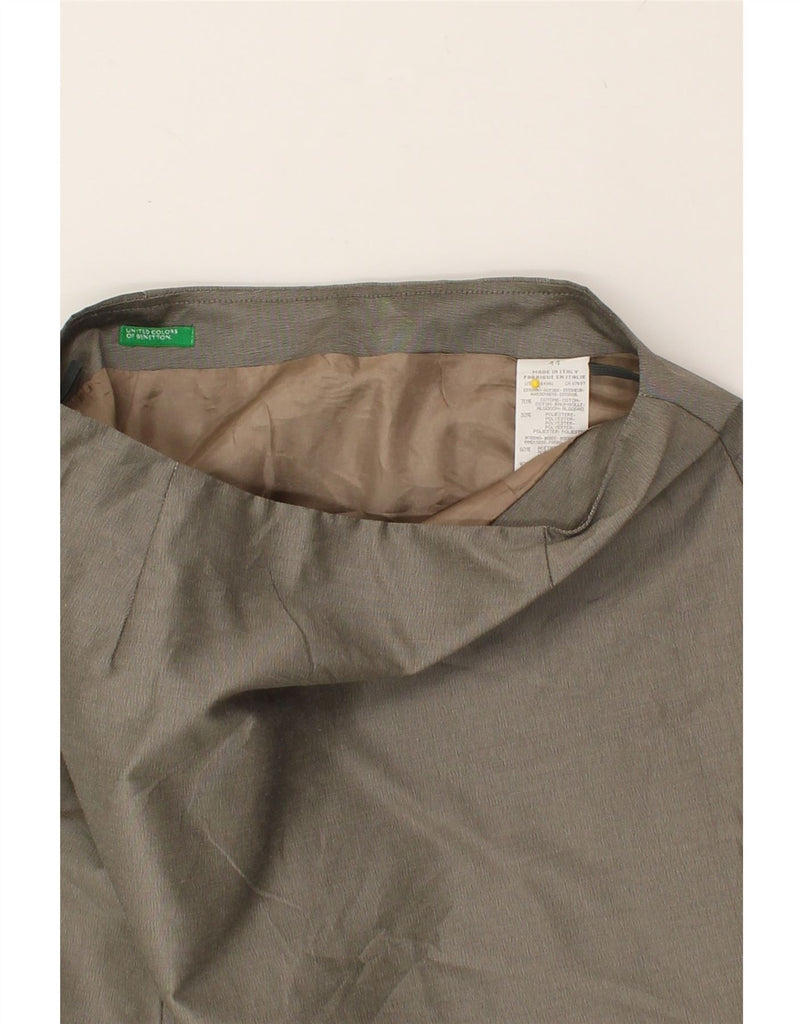 BENETTON Womens Mini Skirt IT 44 Medium W28 Grey Cotton | Vintage Benetton | Thrift | Second-Hand Benetton | Used Clothing | Messina Hembry 