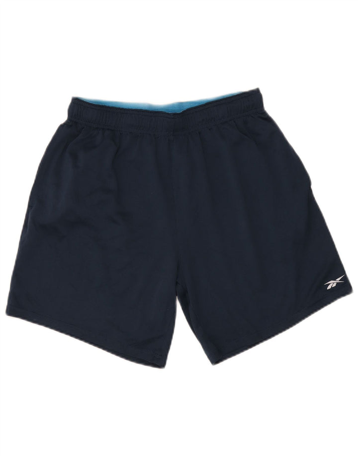 Reebok Mens Sport Shorts Medium Navy Blue Polyester