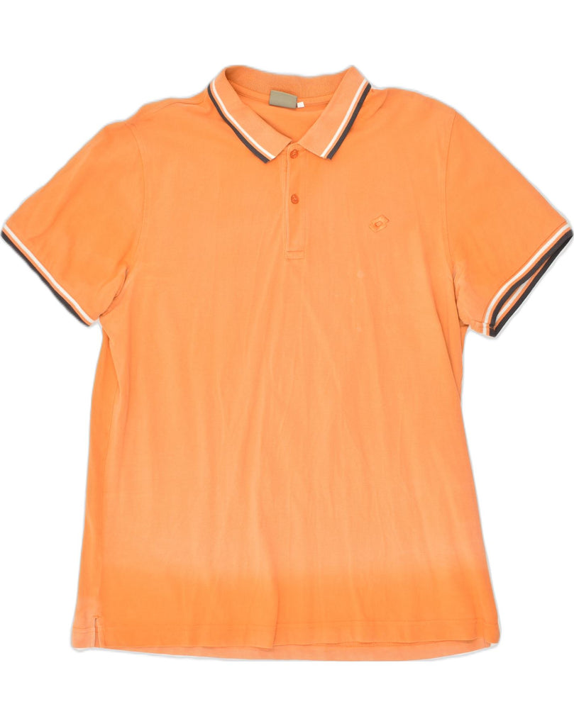 LOTTO Mens Polo Shirt 2XL Orange Cotton | Vintage Lotto | Thrift | Second-Hand Lotto | Used Clothing | Messina Hembry 