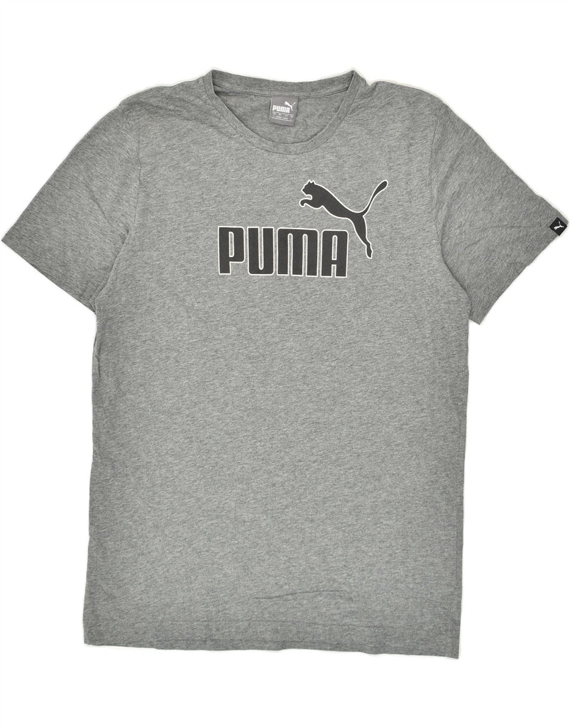 PUMA Mens Graphic T-Shirt Top Large Grey Cotton | Vintage Puma | Thrift | Second-Hand Puma | Used Clothing | Messina Hembry 