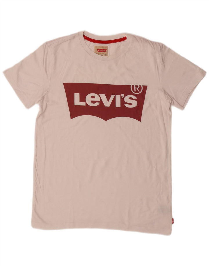 LEVI'S Womens Graphic T-Shirt Top US 16 2XL White Cotton