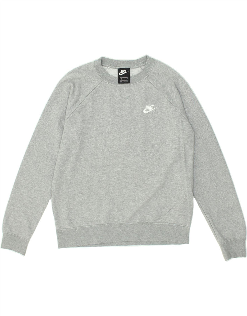 NIKE Mens Sweatshirt Jumper Medium Grey Cotton | Vintage Nike | Thrift | Second-Hand Nike | Used Clothing | Messina Hembry 
