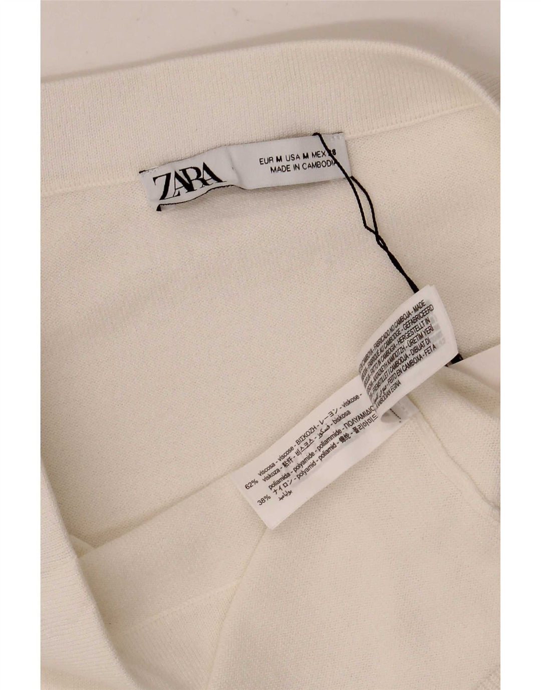 Zara Womens Knit Midi Skirt Medium W28 White Viscose