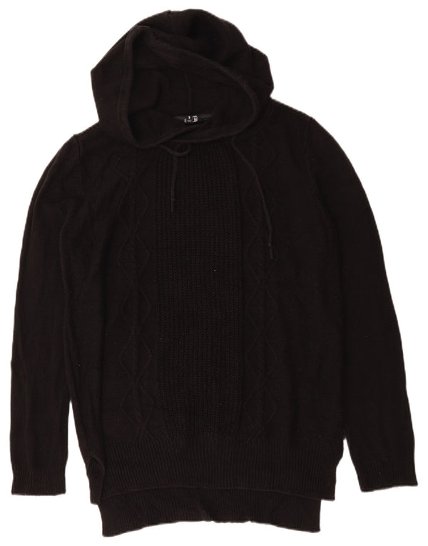 Hurley Womens Oversized Jumper Sweater UK 10 Small Black Cotton