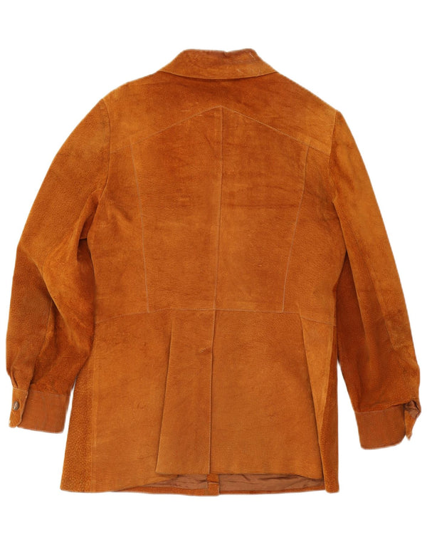 Vintage Womens Suede Jacket IT 42 Medium Brown