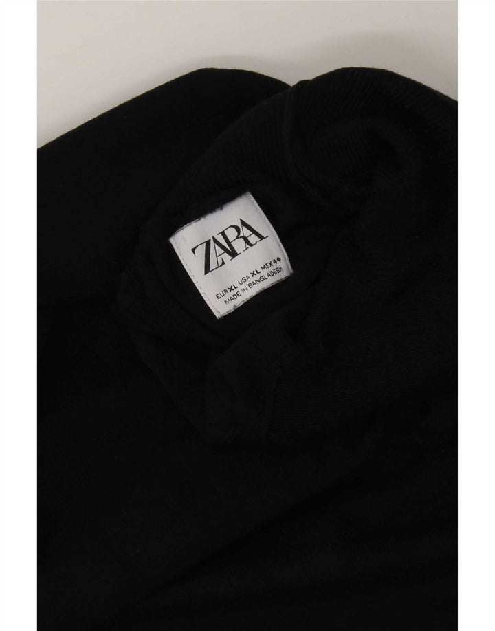 Zara Womens Roll Neck Jumper Sweater UK 18 XL Navy Blue