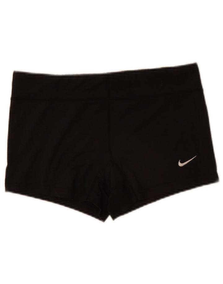 Nike Womens Dri Fit Sport Shorts UK 10 Small  Black Polyester