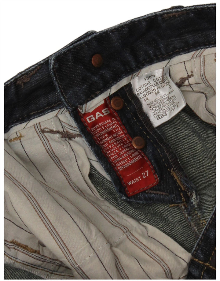 Gas Womens Denim Shorts W27 Small Navy Blue Cotton