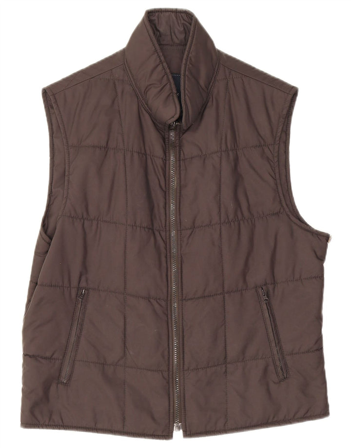 Fay Womens Padded Gilet IT 50 XL Brown Polyamide