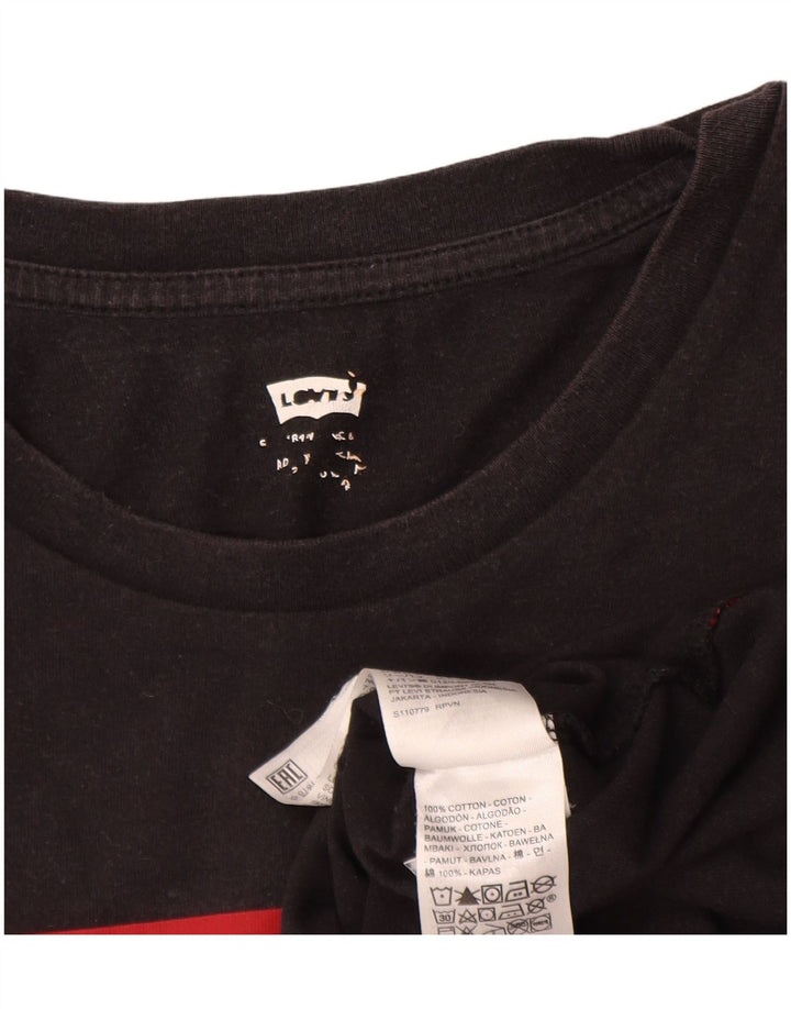 Levi's Mens Graphic T-Shirt Top Large Black Cotton