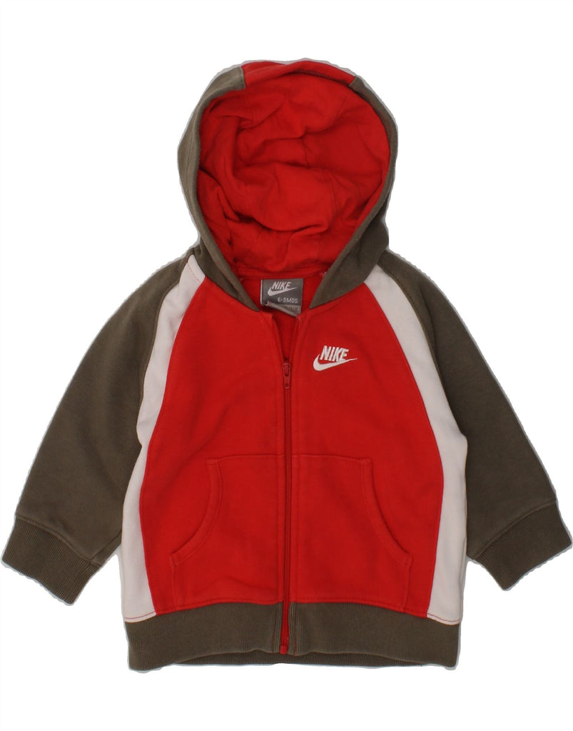 NIKE Baby Boys Full Tracksuit 6-9 Months Red Colourblock Cotton | Vintage Nike | Thrift | Second-Hand Nike | Used Clothing | Messina Hembry 