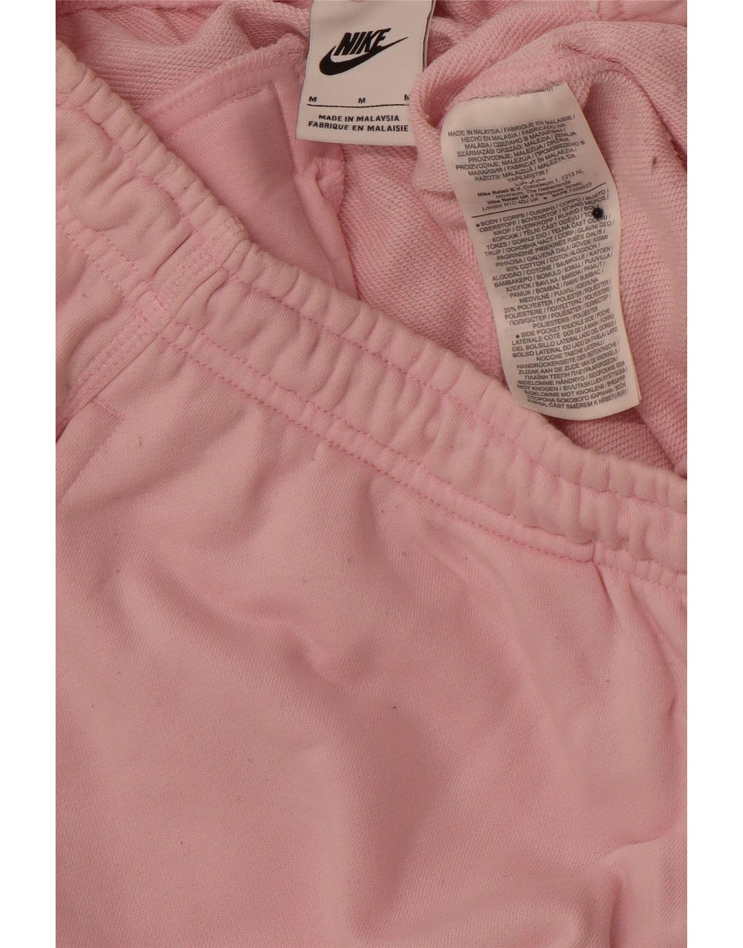 NIKE Womens Sport Shorts UK 14 Medium  Pink Cotton