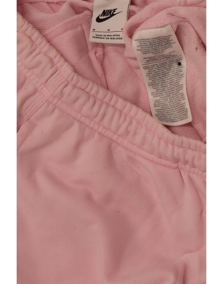 NIKE Womens Sport Shorts UK 14 Medium  Pink Cotton