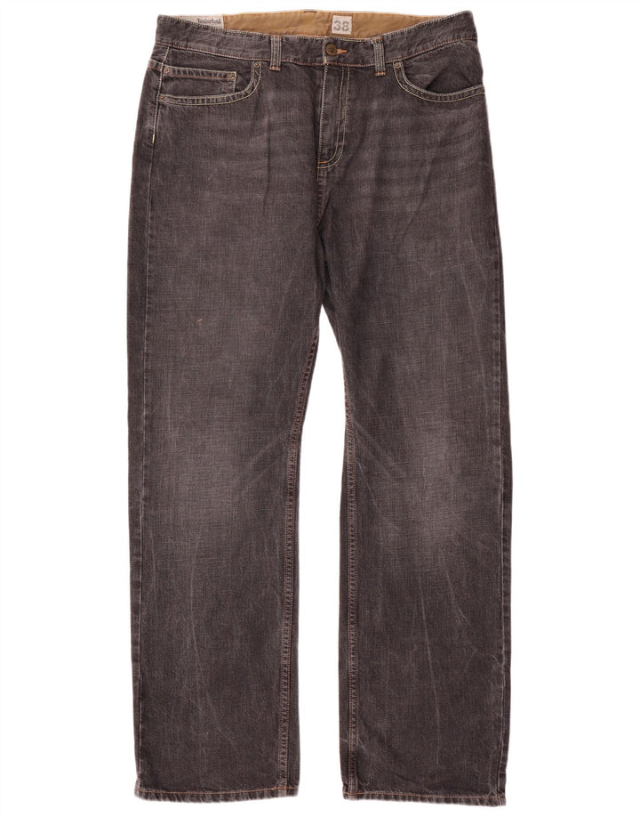 Timberland Mens Straight Jeans W38 L35 Grey Cotton