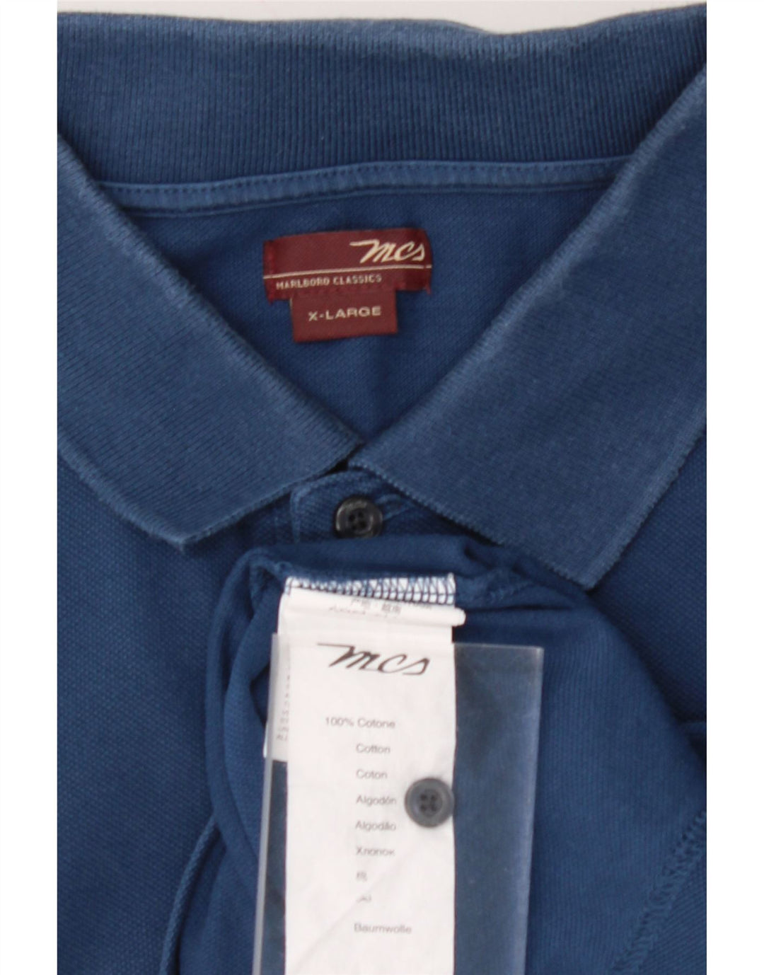 MARLBORO CLASSICS Mens Polo Shirt XL Navy Blue Cotton Vintage Marlboro Classics and Second-Hand Marlboro Classics from Messina Hembry 