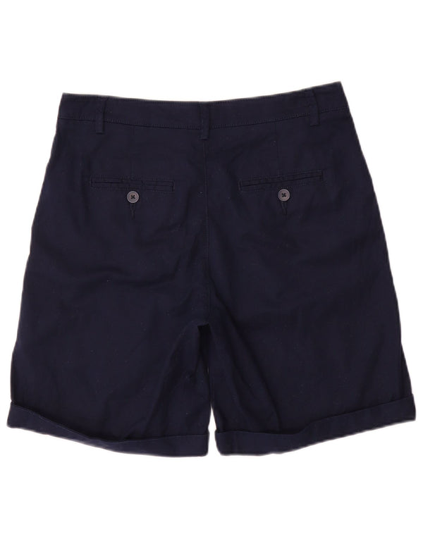 BENETTON Womens Chino Shorts UK 8 Small W28  Navy Blue Cotton