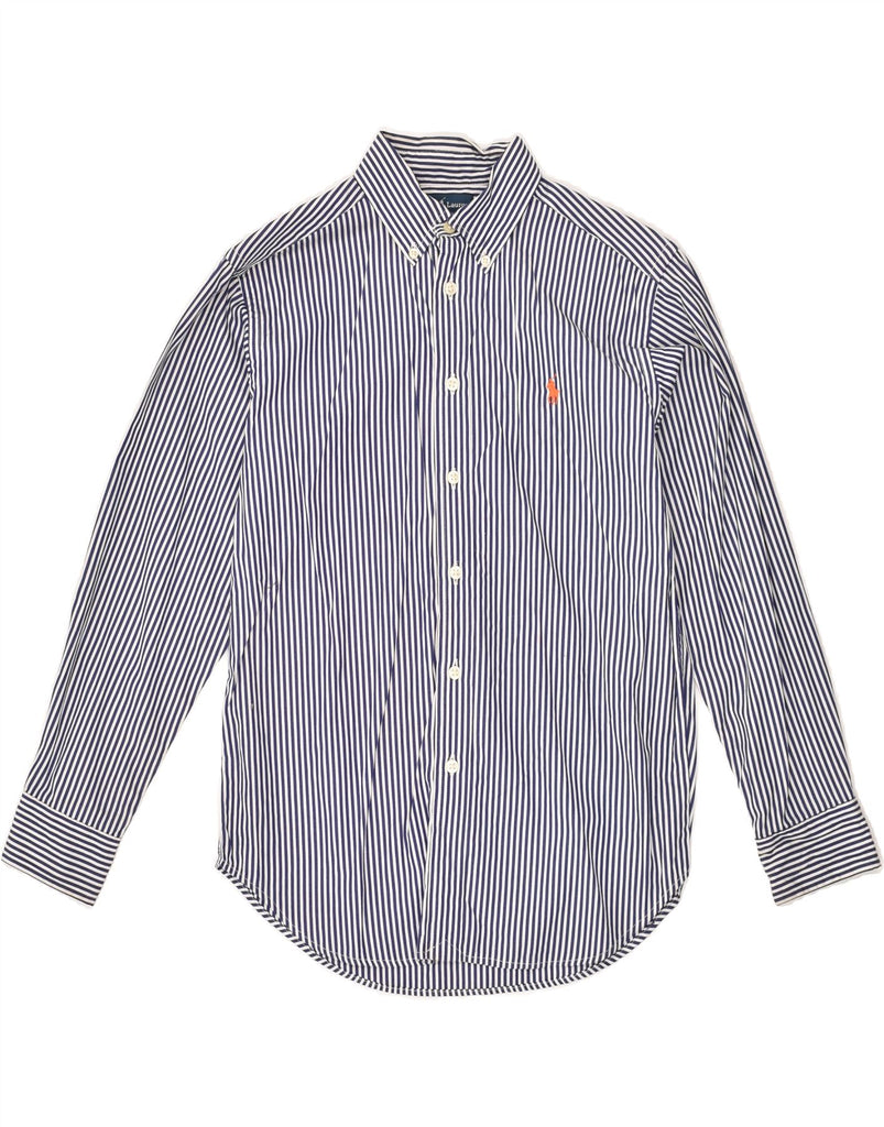 RALPH LAUREN Boys Shirt 10-11 Years Medium Navy Blue Pinstripe Cotton | Vintage Ralph Lauren | Thrift | Second-Hand Ralph Lauren | Used Clothing | Messina Hembry 