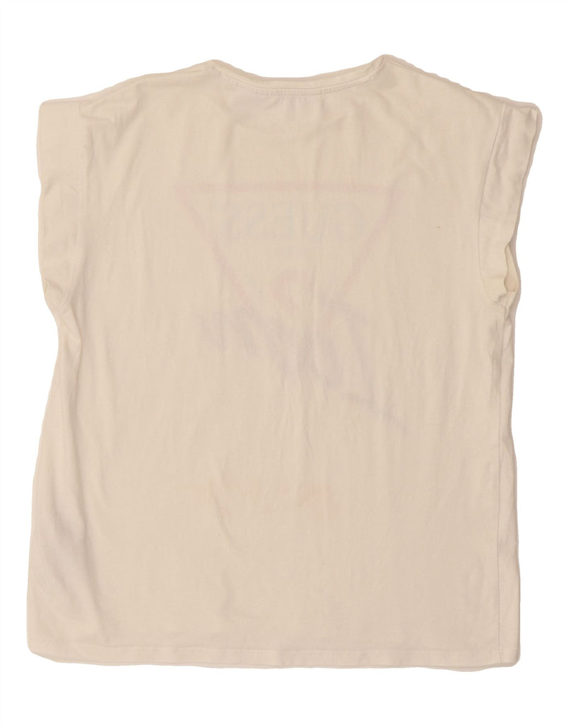GUESS Girls Graphic Vest Top 15-16 Years White Cotton Vintage Guess and Second-Hand Guess from Messina Hembry 