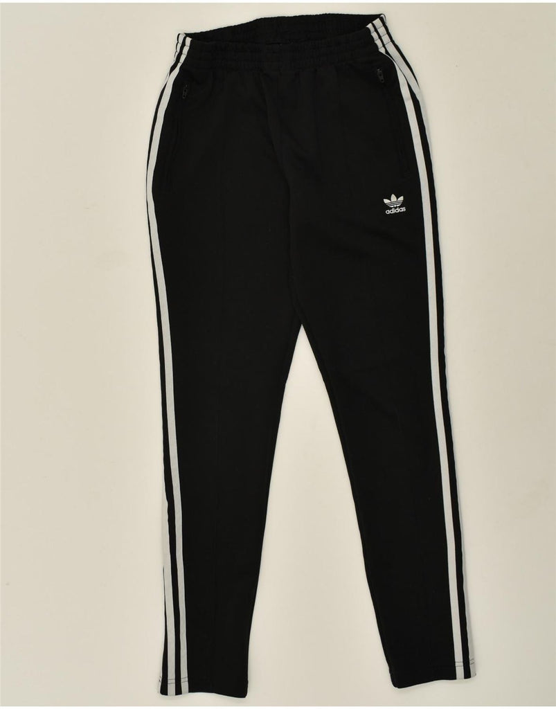 ADIDAS Womens Tracksuit Trousers UK 8 Small  Black Polyester | Vintage Adidas | Thrift | Second-Hand Adidas | Used Clothing | Messina Hembry 