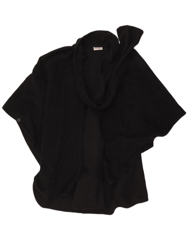 Sportstaff Womens Poncho Coat One Size Black Wool