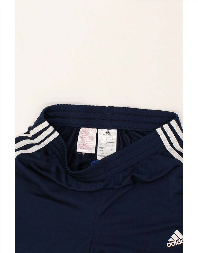 ADIDAS Boys Tracksuit Trousers Joggers 11-12 Years Navy Blue Polyester | Vintage Adidas | Thrift | Second-Hand Adidas | Used Clothing | Messina Hembry 