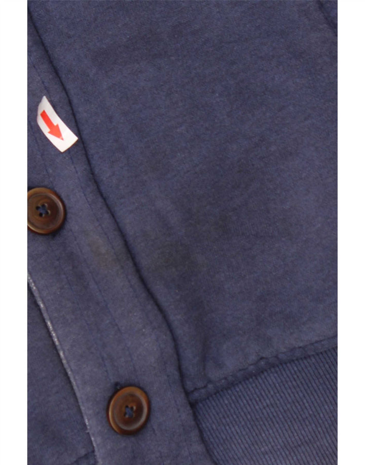 Tommy Hilfiger Mens Sherpa Tracksuit Top Jacket Large Blue Cotton