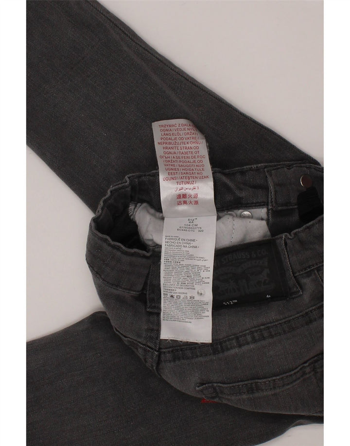 LEVI'S Boys 512 Slim Tapered Jeans 3-4 Years W20 L16 Grey Cotton