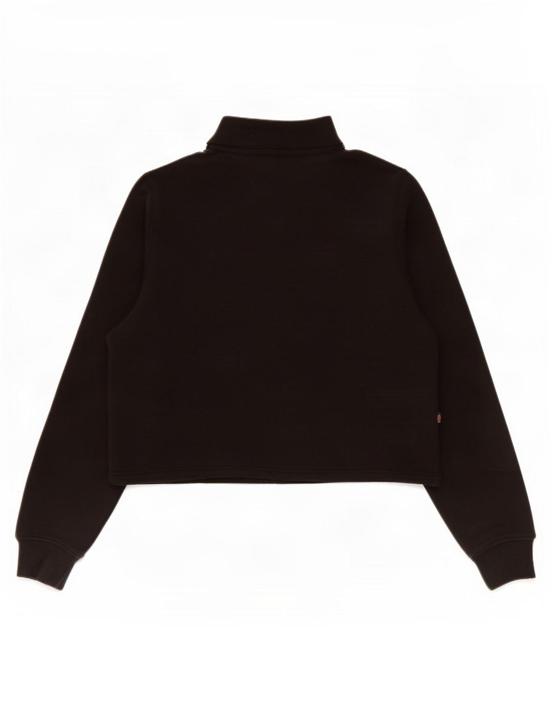 Dickies Womens Zip Neck Sweatshirt Jumper UK 14 Medium Black