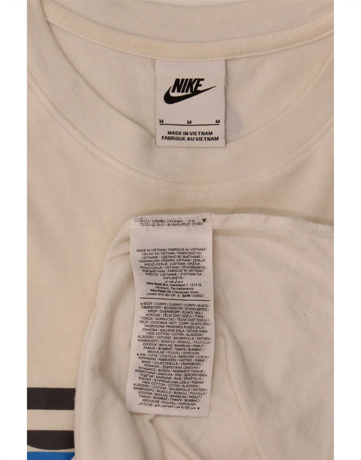 Nike Mens Graphic T-Shirt Top Medium White Cotton