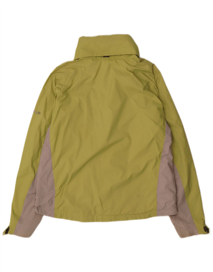 Columbia Womens Omni-Tech Rain Jacket UK 18 XL Green Colourblock Nylon