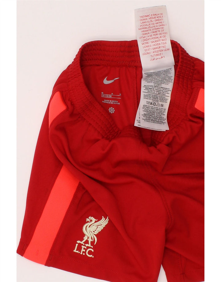 Nike Boys Liverpool Sport Shorts 7-8 Years Medium Red Colourblock Polyester