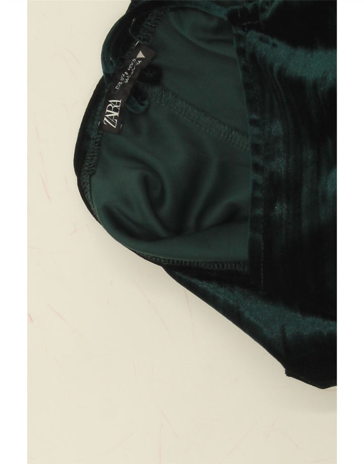 ZARA Womens Long Sleeve Bodycon Dress UK 8 Small Green Polyester Vintage Zara and Second-Hand Zara from Messina Hembry 