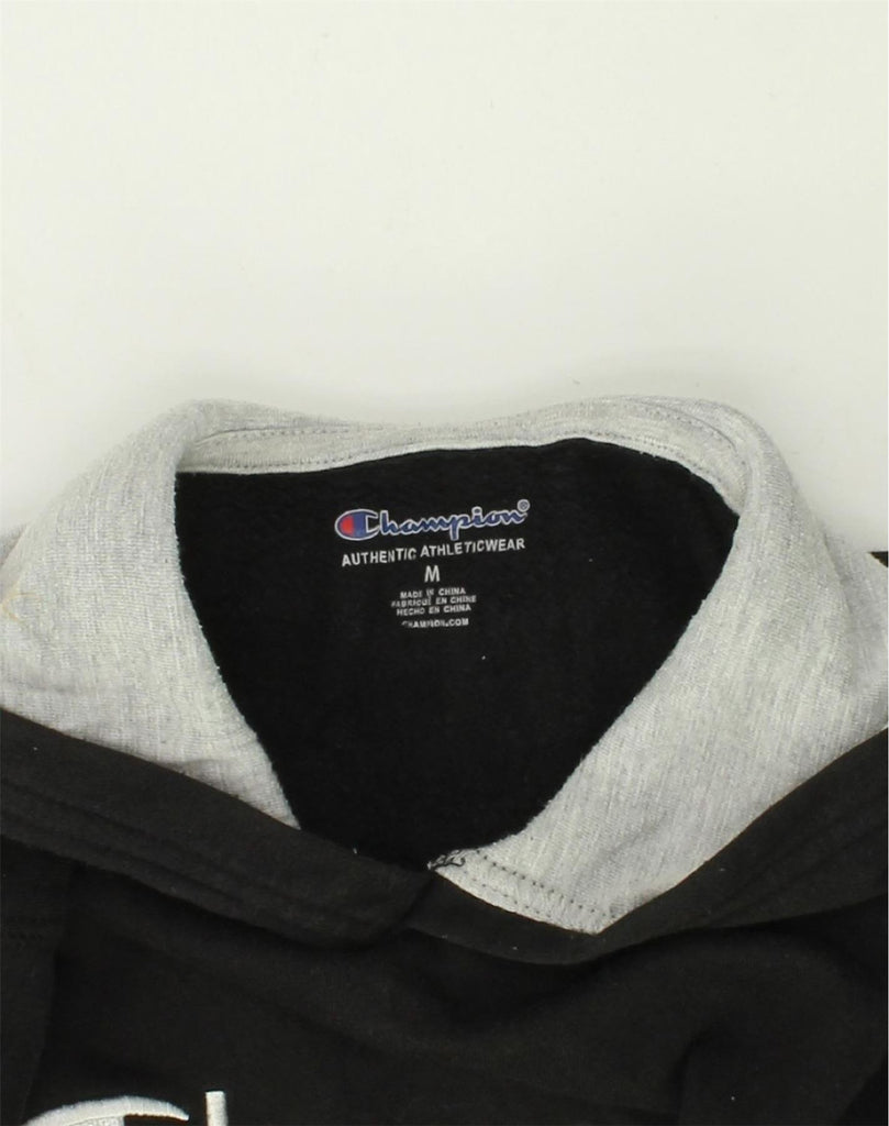 CHAMPION Boys Graphic Hoodie Jumper 11-12 Years Medium  Black Cotton | Vintage Champion | Thrift | Second-Hand Champion | Used Clothing | Messina Hembry 