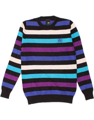 JACK & JONES Mens Crew Neck Jumper Sweater Small Multicoloured Striped