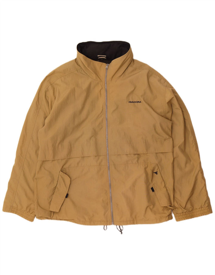 Diadora Mens Rain Jacket UK 44 2XL Beige Polyester