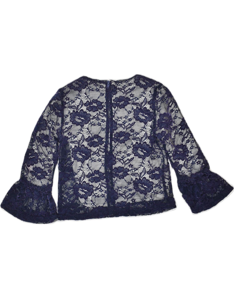 CHICCO Girls Lace Blouse Top 5-6 Years Blue Floral Polyamide | Vintage | Thrift | Second-Hand | Used Clothing | Messina Hembry 