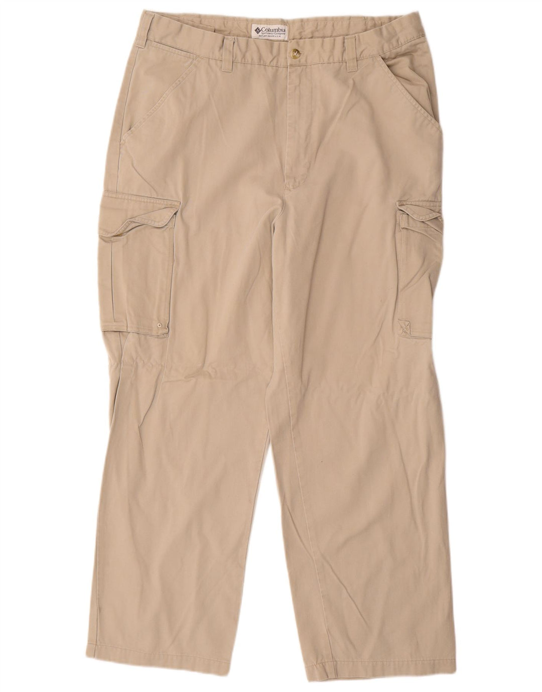 COLUMBIA Mens Straight Cargo Trousers W36 L29 Beige Cotton